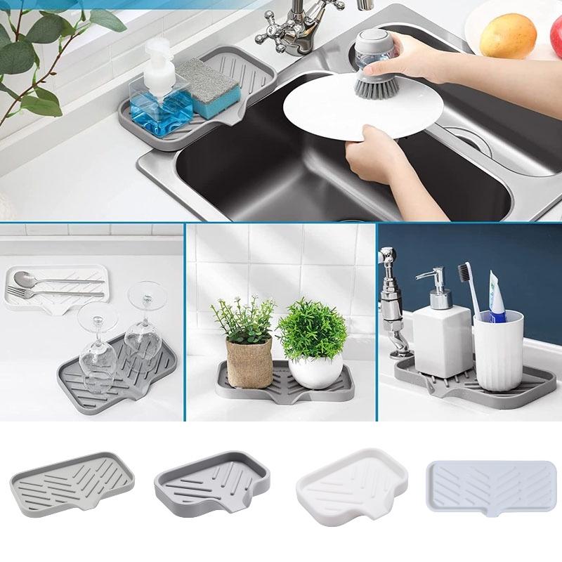 Premium Quality Silicone Soap Holder With Drainage Pad Large Size Slate Grey