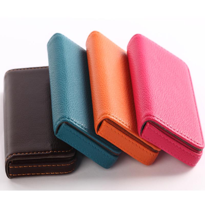 PU Leather Magnetic Business Card Holder - Creative Gift and Storage Case