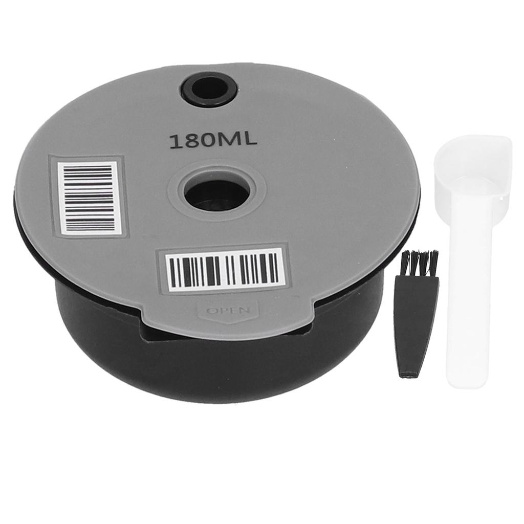 Reusable Coffee Capsule Cup Coffee Filter with Spoon Brush Home Office Cafe Accessories180ML