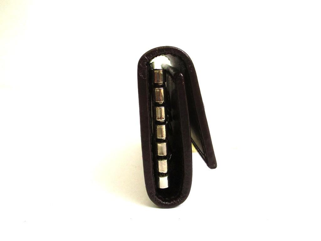 Authentic GUCCI GG Beige Canvas Dark Brown Leather 6 Pics Key Chain #b099  Open box