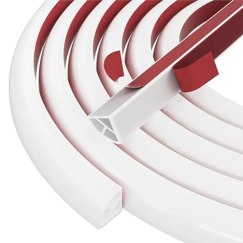 1 шт. 2 м / 78,74 дюйма Самоклеящийся четвертной плинтус Угловой профиль для стен Защита угла стены Отделка цоколя Гибкая плинтусная линия Лестница 2m