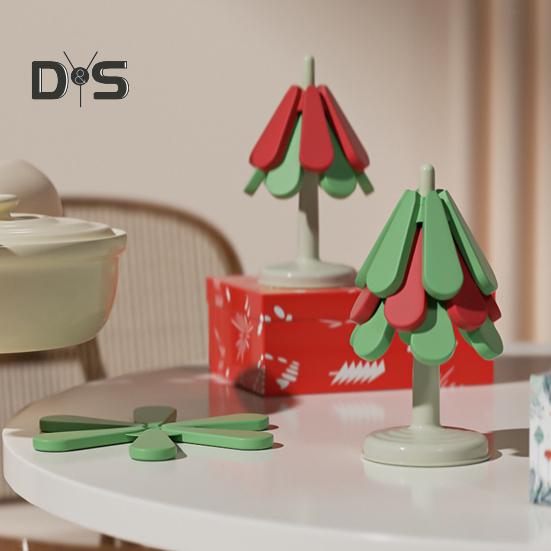 

3 шт. силиконовые подставки под елку, термостойкий изоляционный коврик для дома, кухни, креативный дизайн, подставка для хранения, чашка, миска, коврик для горшка Square