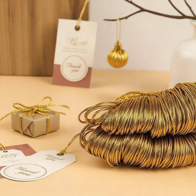 1 Bündel Nicht-Elastische Halsketten Fest Gewebt Dekorativ Enge Linien Festivaldekoration Verschleißfestigkeit Handgefertigt 3MMx100M