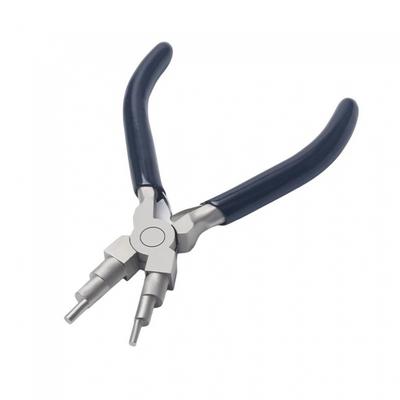 Pince à nez rond en acier au carbone 6 en 1, outils manuels pour l'emballage de fils/fabrication de bijoux/fabrication de boucles, pinces de fabrication de caution