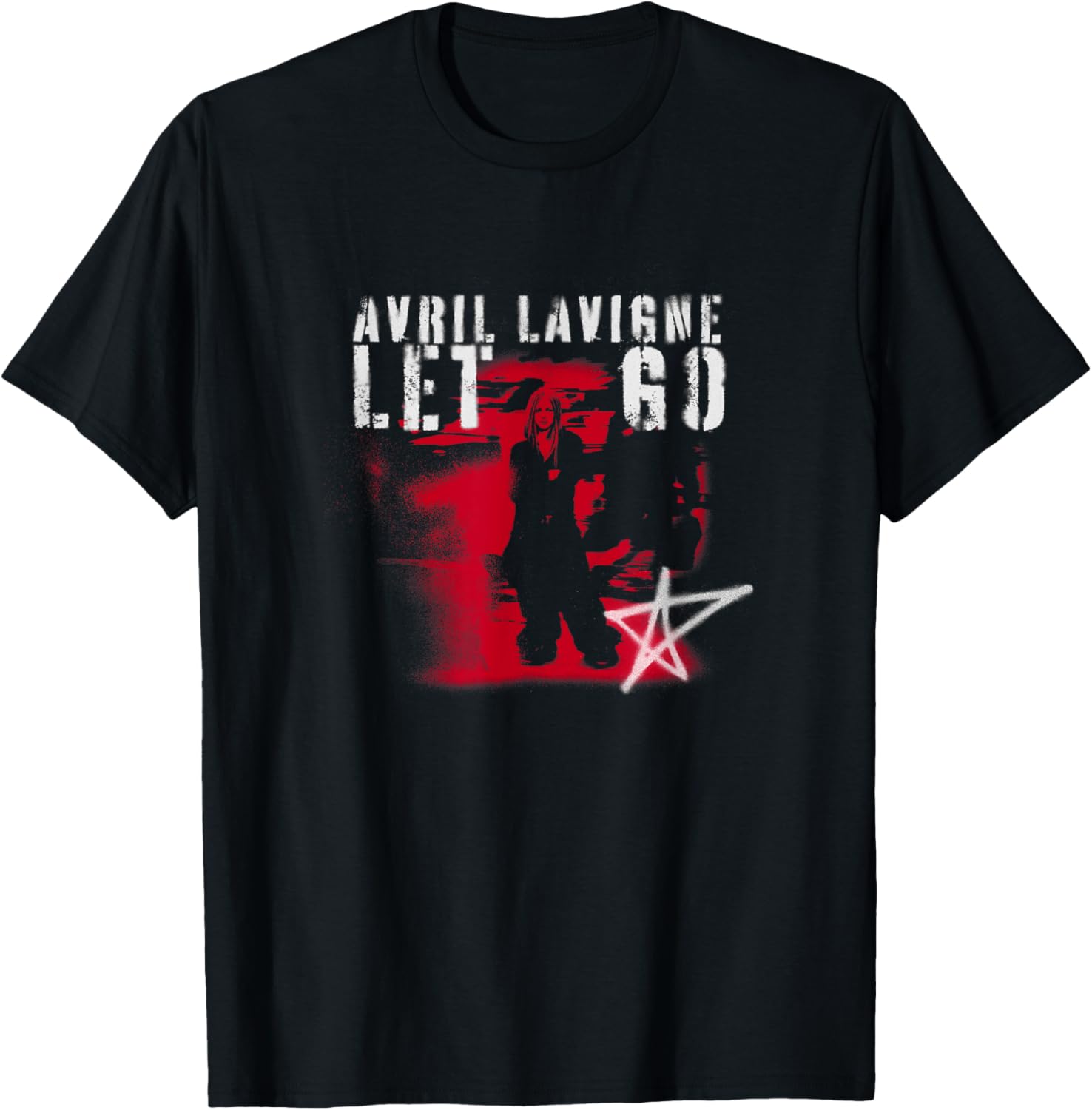 

New Arrival Official Avril Lavigne Let Go Spraypaint T-Shirt Women s T-shirts Fashion Pure Cotton Women Clothing Tee Shirt 82606 XL