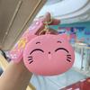 Cute Silicone Coin Purse Wallet Keychain Cartoon Cat Dogs Kids Key Wallets Portable Lipstick Earphone Storage Bag Children Gift