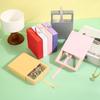 Necklace Ring Earing Bracelet StorageOrganizer Display Stand Solid Color Paper Gift Boxes Macaron Colored Packaging Gift Box PE Film Suspension Box