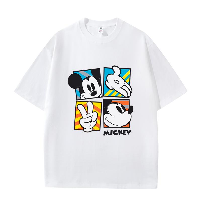 D06-40 MINISO 2026 Summer High-quality Printed Pure Cotton Shoulder Style Men's and Women's Round Neck Short Sleeved Couple T-shirt