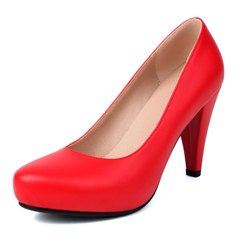 Elegant Black Red White High Heels Women's Pumps Dress Shoes Fashion Heeled Party Office Wedding Shoes Lady Comfortable