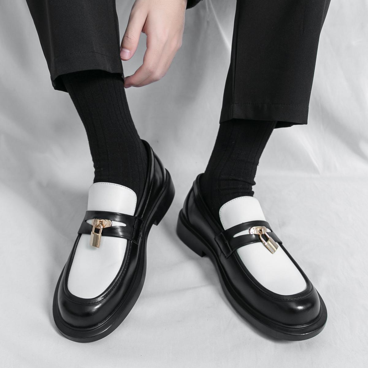 

Мужские мокасины, черные офисные туфли, деловые, красные, свадебные, на выпускной, блейзеры, белые, под смокинг, туфли для вечеринки, большой размер EU:46 белый