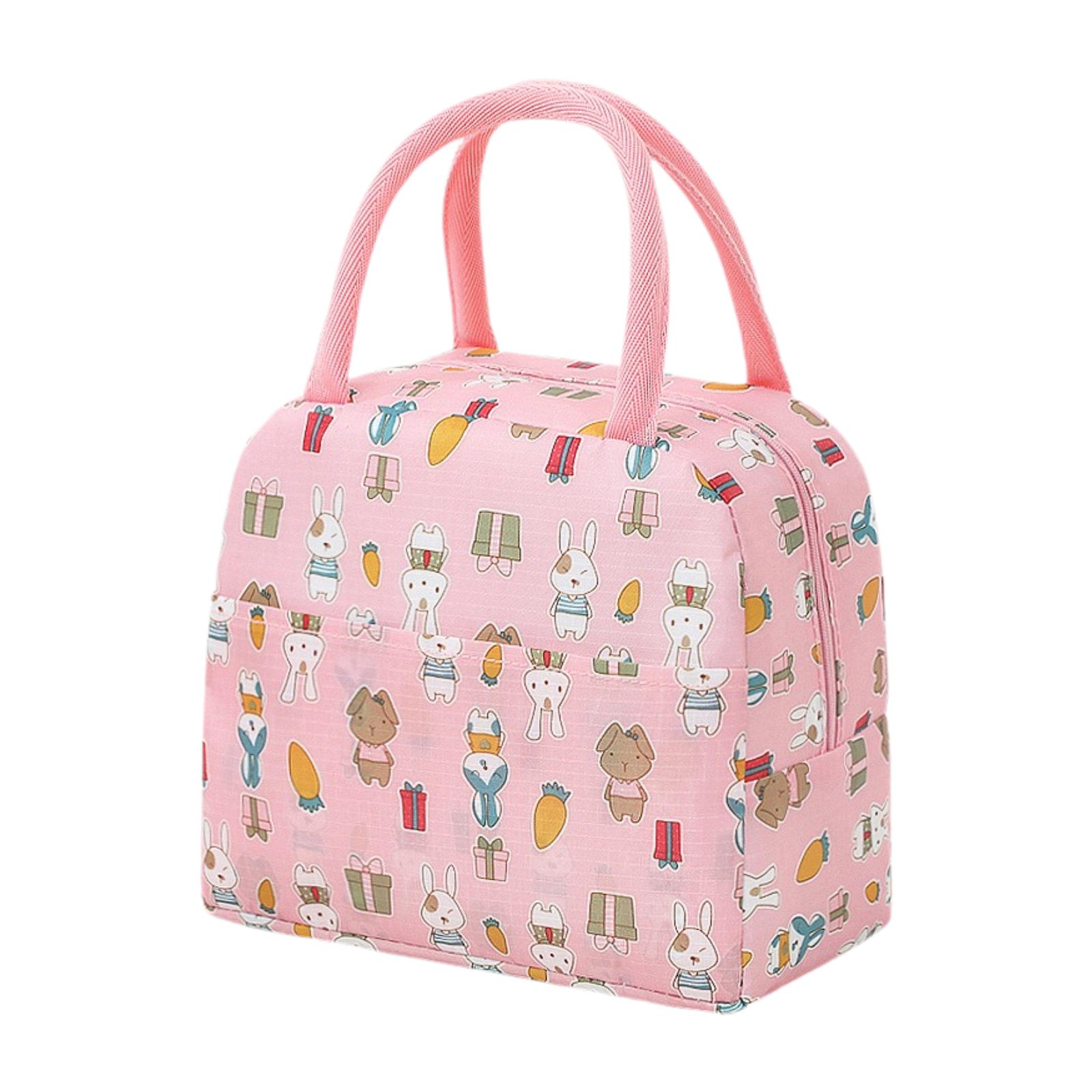 Colorful Insulated Large Capacity Lunch Bag with Aluminum Foil Thickened Bento Bag, Insulated Lunch and Storage Bag