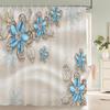 3D European Retro Style Flower Printed Shower Curtain Polyester Waterproof Home Decor Bathroom Curtain With Hook 180x200cm