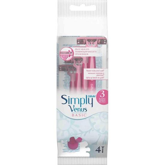 

Gillette Simply Venus 3 Basic, одноразовая бритва, 4 упаковки, сумка 7702018456758 T