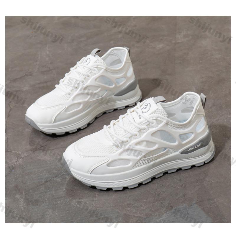 2025 Summer Mesh Comfortable Breathable Chunky Sneakers Women Height Increasing Running Shoes Fashion Ightweight Casual Shoes