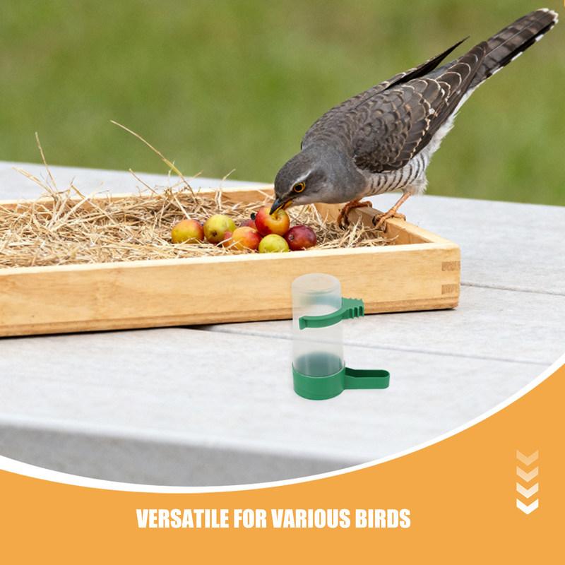 16Pcs Automatic Bird Cage Plastic Water Drinker Cups Spillproof Small Bird Feeder Parakeet Budgie Cockatiel Watering Device