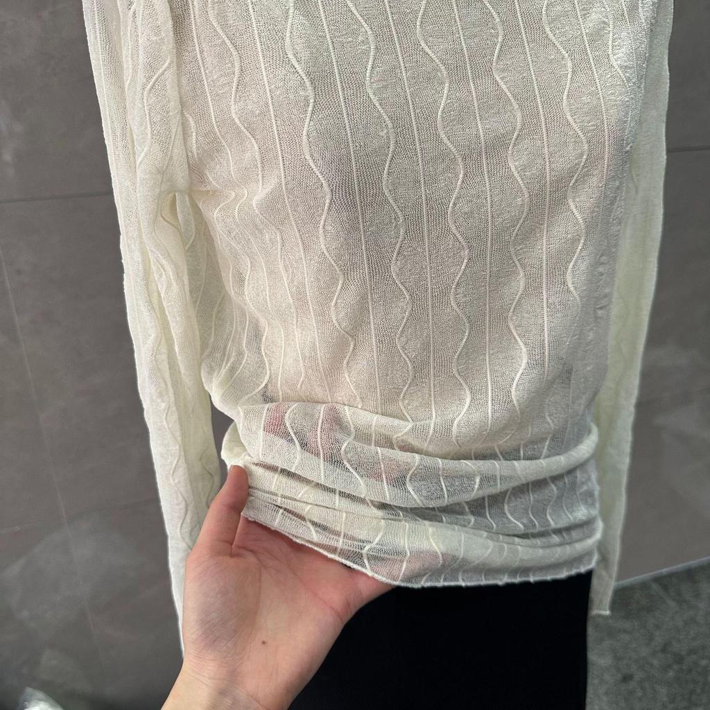 Women's Slimming Stretch Mesh Lace Turtleneck - See-through Autumn Winter Base Layer Top