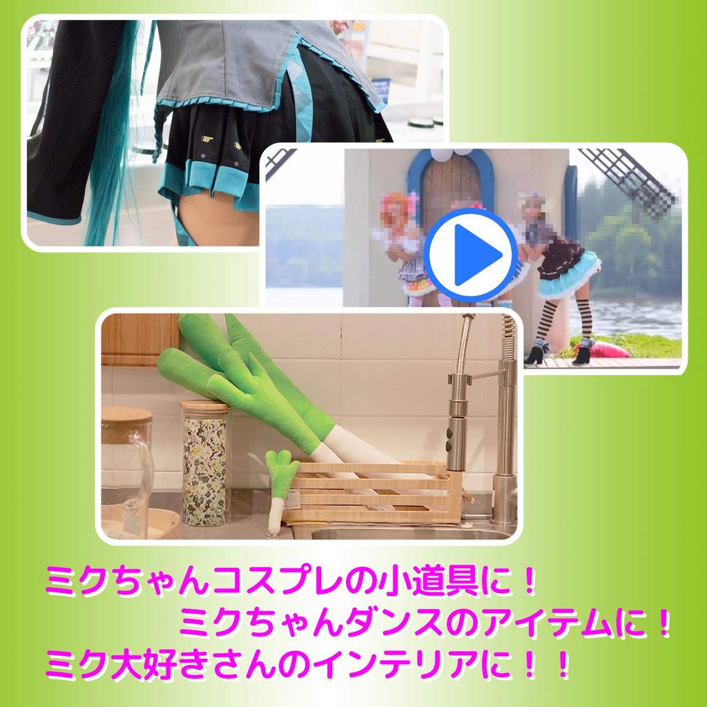 Simple Choco Hatsune Miku Negi Negi Cushion Set of 2 Cosplay Goods Toy 42cm (Set of 2)