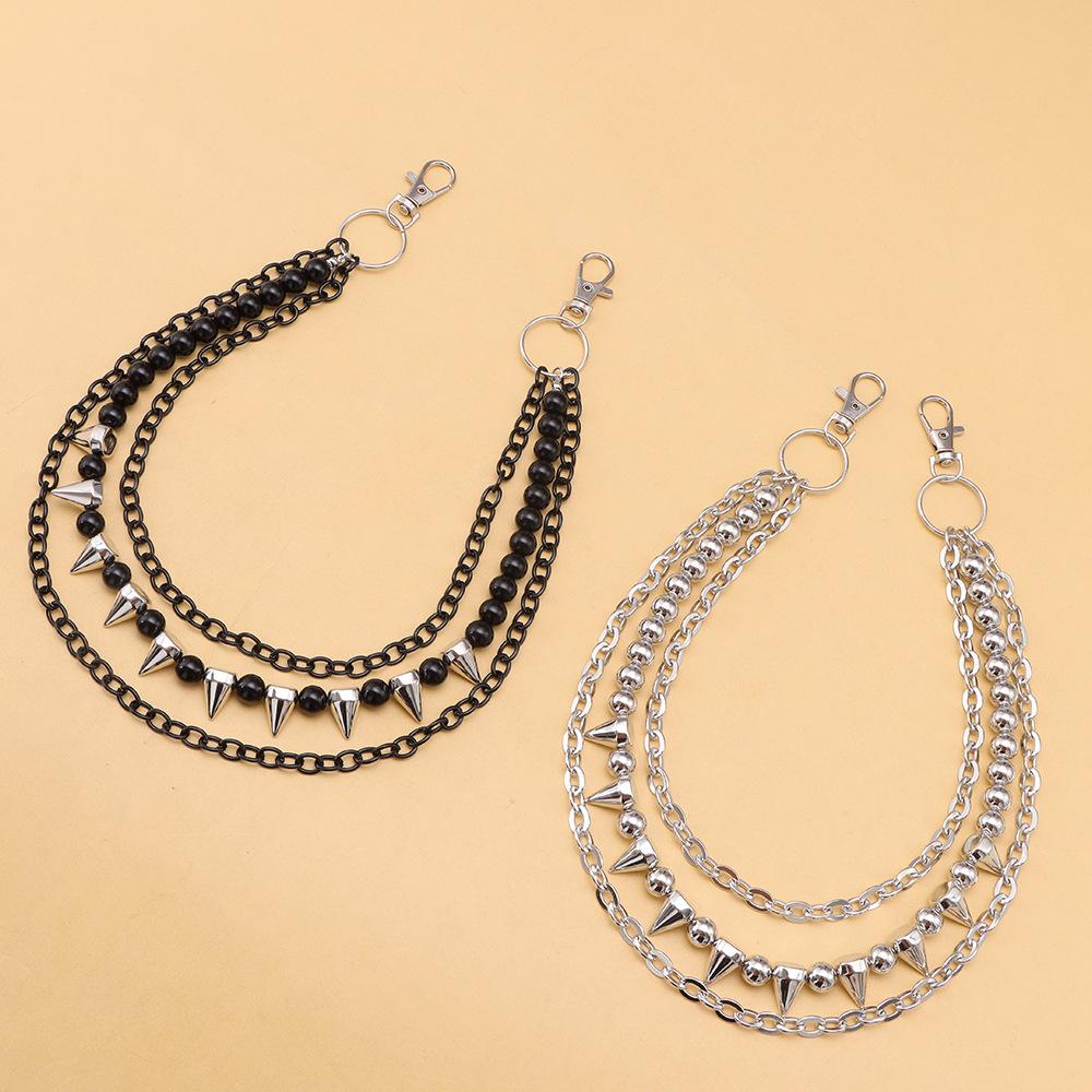 Punk Style Rock Metal Hose Taillenkette Herren Damen Schlüsselanhänger Hosenkette Geldbörse Schlüsselanhänger Jeans Unisex Hip-Hop Schmuck Geschenke
