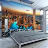 City Night View Mural Modern Wallpaper Living Room Tv Background Photo Wall Paper Home Decor