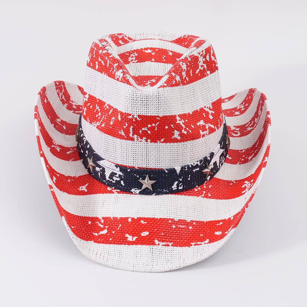 Big Eaves Jazz Straw Hat Women's Summer Outdoor Travel Shade Mountaineering Hat Tibetan Hat Men's Top Hat Western Cowboy Hat