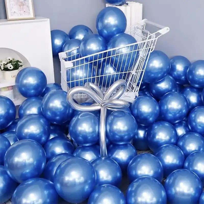 10 Inch Metallic Pink Balloons Metal Blue Silver Gold Balloon Wedding Anniversary Birthday Party Baby Shower Decoration