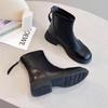 Neuer Stil Beliebte Herbst Winter Stiefeletten Damen Luxus Retro Runde Zehe Modische Stiefel Damen Niedrige Absätze Plateau Schuhe Stiefel