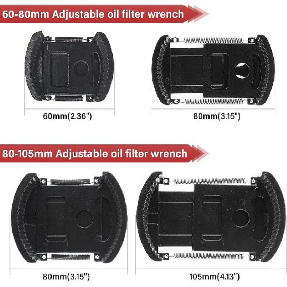 60-105mm Adjustable Steel Spanner For Car Oil Filter Wrench Filter Wrenches Remover Steel Fuel Truck Motorcycle Accessories