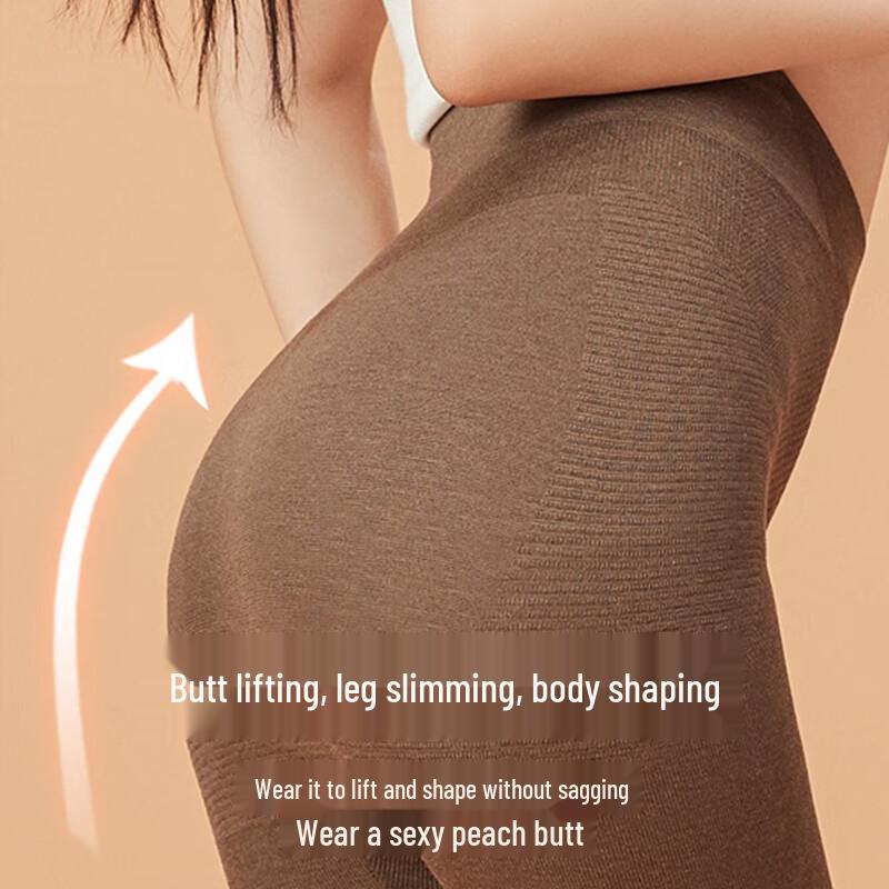 Xue Zhong Fei Women's Mid-High Waist Thermal Wool Blend Leggings