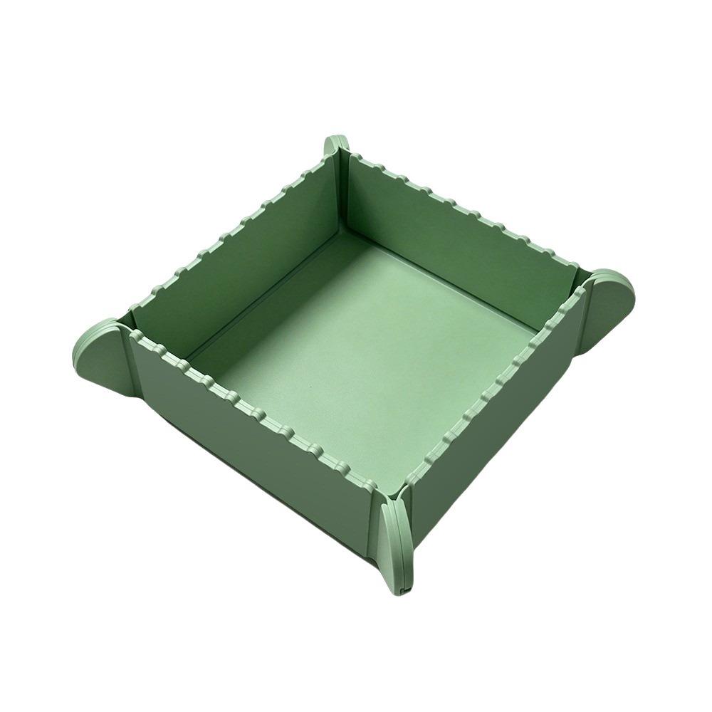 Silicone Magnetic Storage Box Non-slip Foldable Camping Plates Collapsible Snack Tray  Hiking