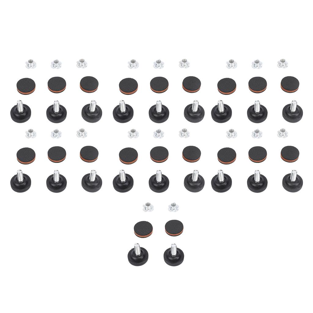 20pcs Furniture Leveler with T Nuts Anti Slip Rubber Pad Adjustable Furniture Leveling Feet for Desk
