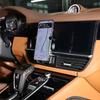 Für Porsche Cayenne 2018-2026 Aluminiumlegierung Schwarz Auto Lüftungsgitter Handyhalterung GPS-Navigationshalterung Autozubehör