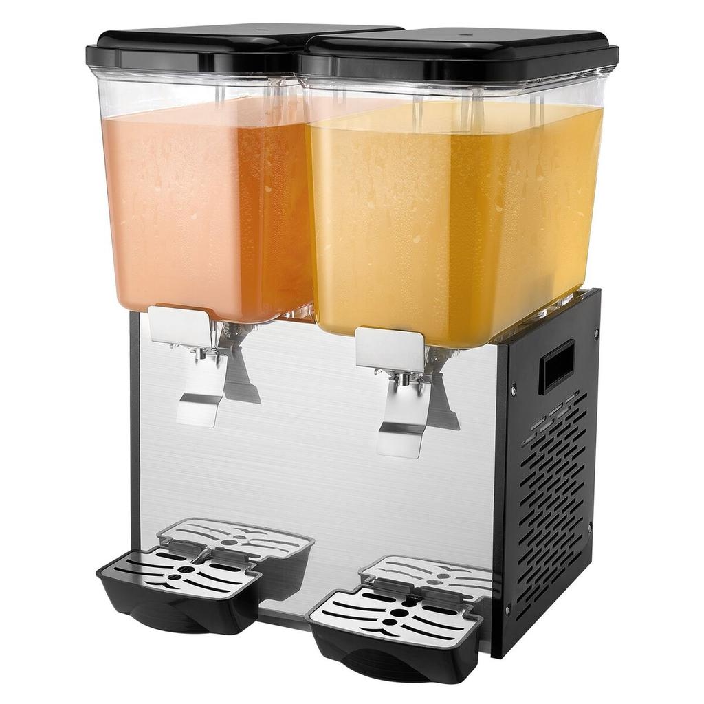 Commercial Beverage Dispenser 18L x 2 Tanks Cold Juice Ice Drink Dispenser