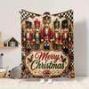 1Pc Christmas Holiday Icons Set Blanket Soft And Comfortable Casual Warm Camping Travel Christmas Halloween Gift M91740
