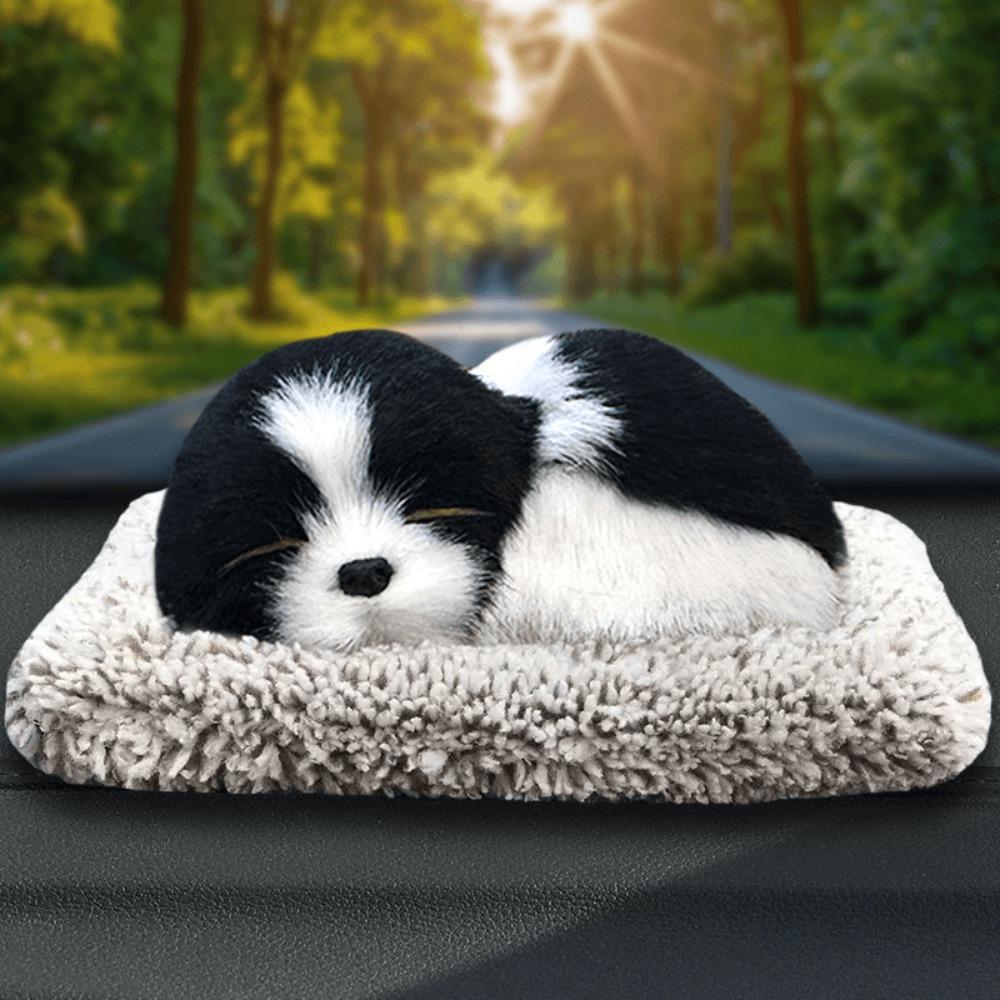 

Simulation Car Center Console Dog Figurines Deodorizes Puppy Ornaments Car Decoration D
