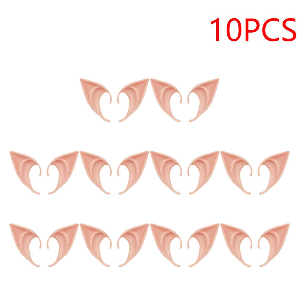 1-20pair Mysterious Angel Elf Ears Artificial Latex Ears for Halloween Decor Fairy Cosplay Costume Masquerade Accessories