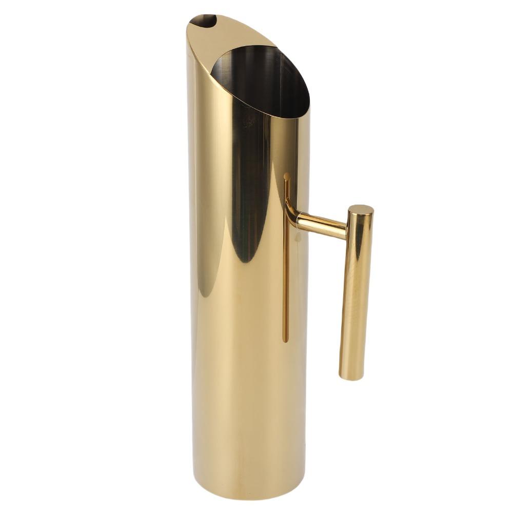Handle Design Stainless Steel Pitcher 2L Capacity Water Pitcher Beverage Container Bar Drinkware