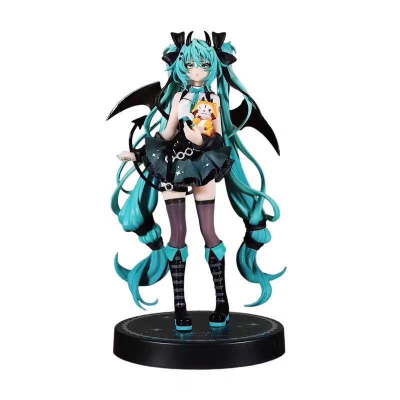 

Anime Hatsune Miku 19CM Little Devil Raccoon Action Figure Model Toys PVC Collection Desktop Accessories Gift Cute Action Model