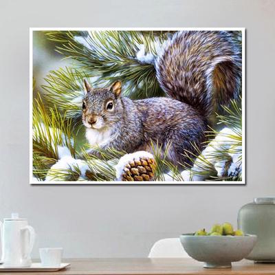 5D DIY Diamond Painting Full Round Animal Squirrel Diamond Embroidery Animal Pictures of Rhinestones