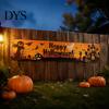 Front Porch Decor Large Happy Halloween Banner for Outside, 70 X 15 Inch Yard Sign Decorative Scene Setup Flag, Spooky Welcome Garden Fence Home Party