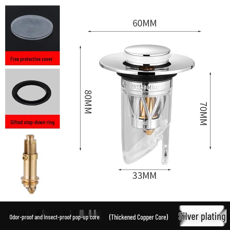 Universal Anti-Backflow Floor Drain Core: Bathroom Deodorizer & Insect Blockage Seal
