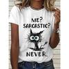 Summer Women's Top Lovely Cat 3d Print Tshirt Women Fashion T-shirt Crew Neck Short Sleeve T Shirt Animal Tops Tees Y2k Clothing
