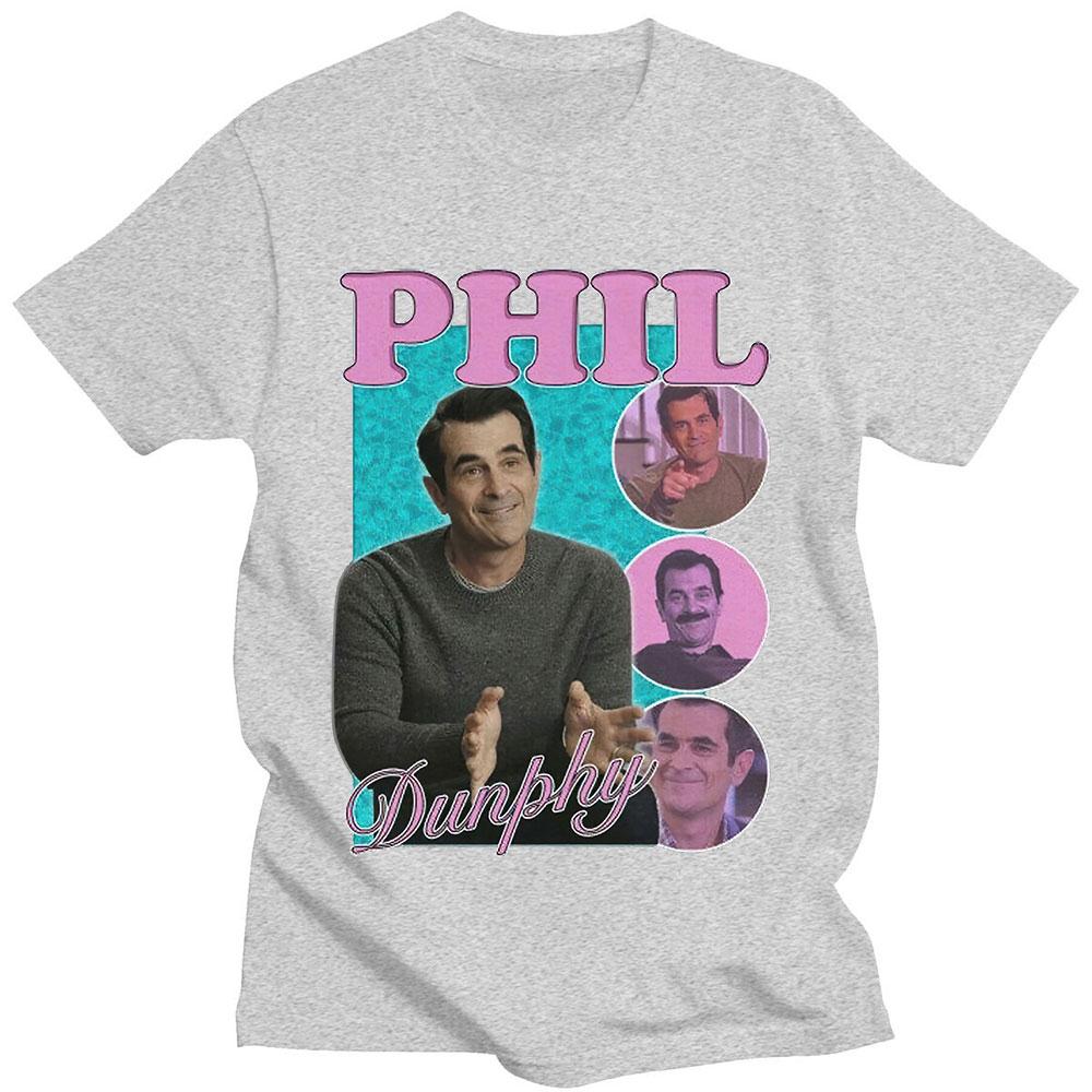 Phil Dunphy 2022 Amerikan TV Dizisi Tişörtleri Harajuku Grafikli Baskılı Kısa Kollu %100 Pamuklu Tişört Oversize Sokak Giyimi Unisex