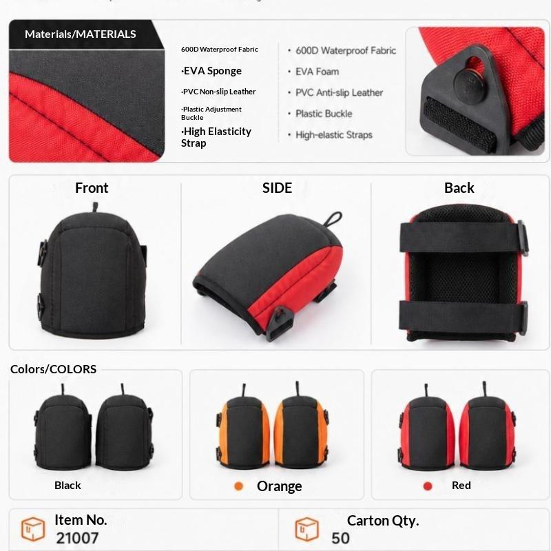 Soft Cushion Knee Pads Oxford Cloth Adjustable Waterproof Guards for Carpet Cleaning Floor Waxing Household Chores