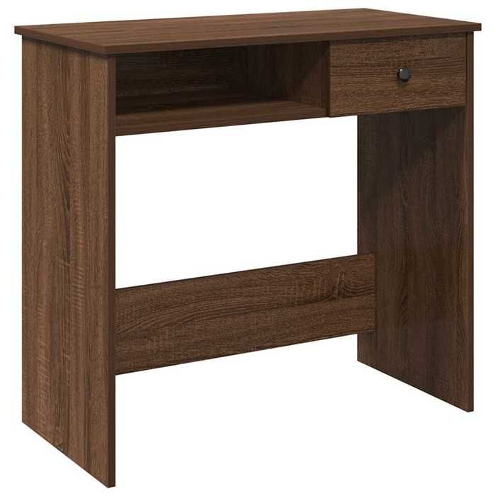 VidaXL Desk Brown Oak 80x40x75 Cm Engineered Wood, Computer Desk, Standing Desk, Desk with Storage, Desk 860478
