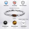 Silver Color Retro Irregular Beaded Bracelet for Men, Chic Tiger Eye Stone Elastic Chain Bracelet, Fashion Punk Jewelry Gift