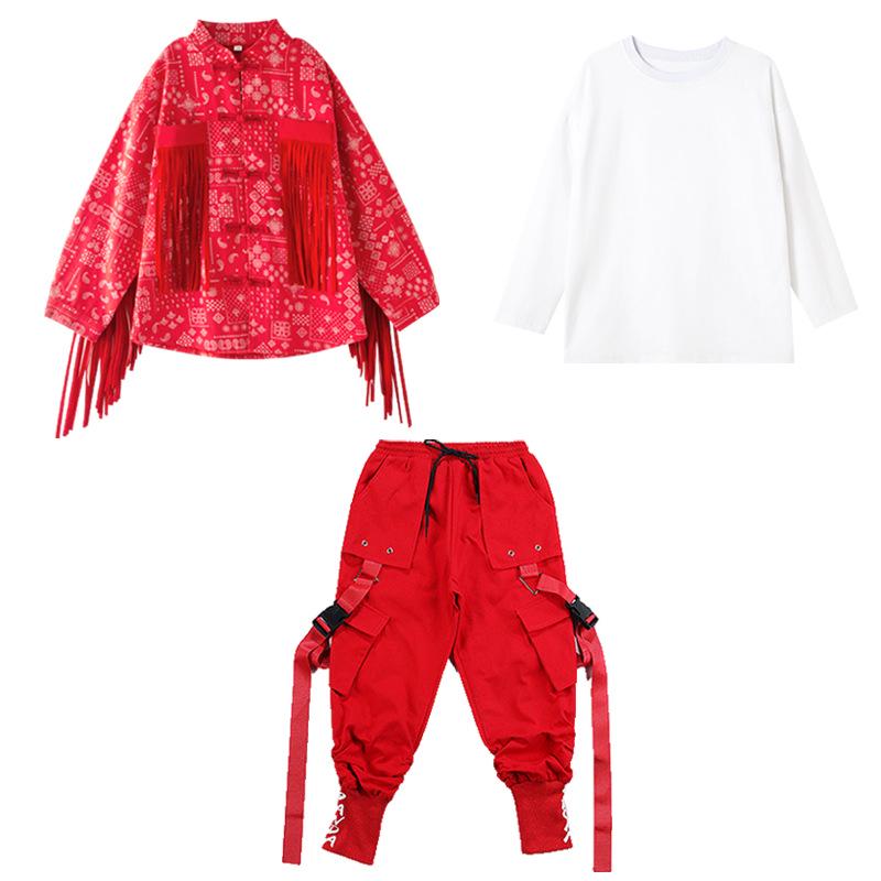 

Модный детский комплект спортивной одежды для уличных танцев в стиле хип-хоп — стильный, свободный крой для мальчиков и девочек 130 cm