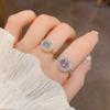 Luxury Fashion Full Diamond Round Open Ring For Women Versatile Jewelry