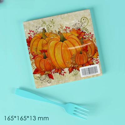 20 peças 33*33cm sem fragrância festa de Halloween abóbora colorida papel de seda impresso de qualidade alimentar