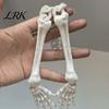 Halloween Necklace Gothic Skeleton Hand Necklace, Punk Cosplay Skull Claw Palm Choker, Costume Jewelry for Men Women