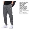 Mid-Rise Elastic Waistband Logo Print Pockets Men Pants Solid Color Casual Sweatpants Streetwear
